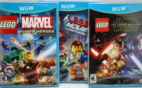 Lot of 3 Nintendo WiiU Wii U Lego Star Wars,Lego Movie and Marvel Super Heroes