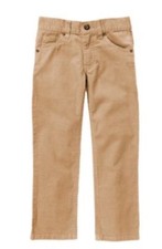 NWT Gymboree Boy BIKE BRIGADE Tan Khaki Corduroy Pants Adjustable Waist Size 4