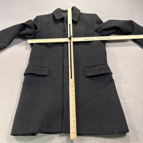 Banana Republic Pea Coat Mens Small Gray Wool Cashmere Blend Button Up Jacket - Picture 6 of 11