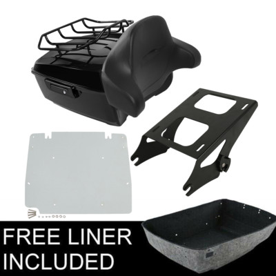 King Trunk Pad Mount Rack Base Plate Fit For Harley Electra Road Glide 2014-Up