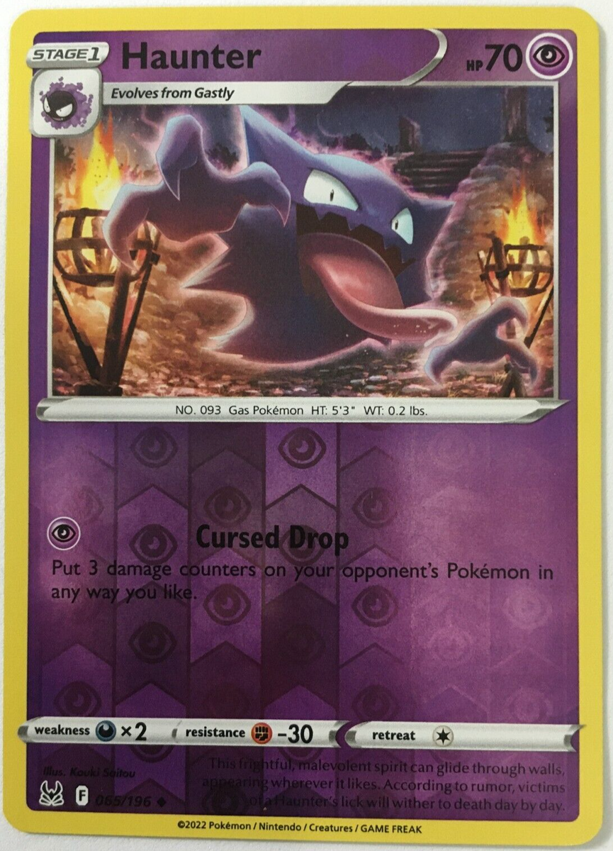 POKEMON HAUNTER 065/196 LOST ORIGIN UNCOMMON REVERSE HOLO NEAR