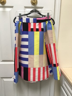 New kate spade midi stripe color block skirt, Size