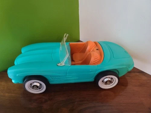 1964-65 Barbie Ken's Turquoise Mercedes Benz Car by Irwin Mattel 17" x 7"