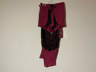 Hunkemöller Set Satin Top S & Shorts M Deep Cherry Berry neu Etikett