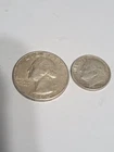 1964 WASHINGTON QUARTER And 1964 ROOSEVELT DIME SILVER