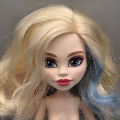 Monster High Wednesday Enid Sinclair Doll Only NUDE Blonde Blue Pink For OOAK