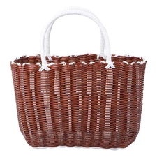 Plastic Picnic Tote Basket, Handle, Fruit Shopping Basket, Stylish Home Decor