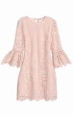 NEW BCBG MAXAZRIA PINK CATIER LACE RUFFLE DRESS SIZE S 300