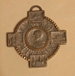 Pope Paul VI Copper With Silver Tone Pendant