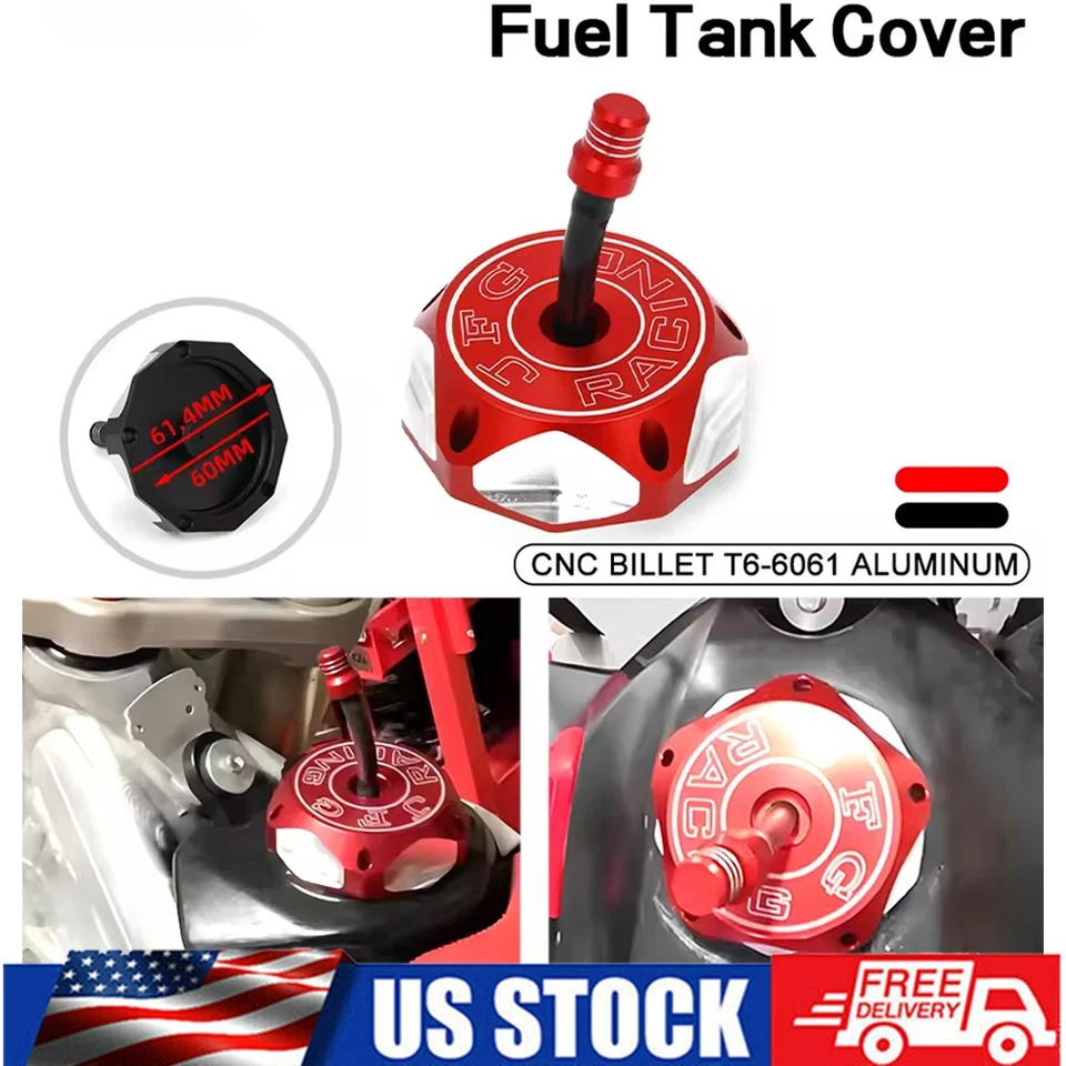 Tampa do tanque de combustível gasolina tarugo para CRF250R CRF250X CRF450R XR250 XR650R TRX450R - Imagem 3 de 4