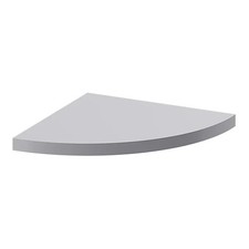 GoodHome Rigga Satin silver effect Corner shelf (L)25cm x (D)25cm