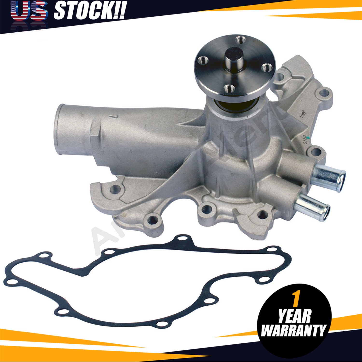 Engine Water Pump w/Gasket For 1988-93 Ford Thunderbird Cougar V6 3.8L RWD