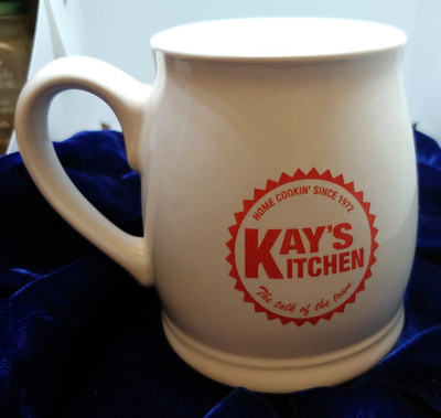 Liquid Logic - Kay's Kitchen Since 1972 Coffee Tea Mug / Matte White Finish