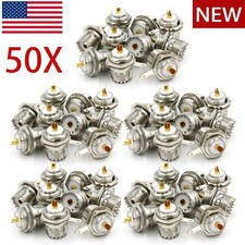 50Pcs SO-239 Female UHF Jack Round Solder Chassis Mount SO239 Bulkhead Connector
