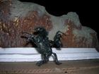 Vintage MARX ZORRO FIGURE + 2 HORSES 1950'S PLAYSET 54MM