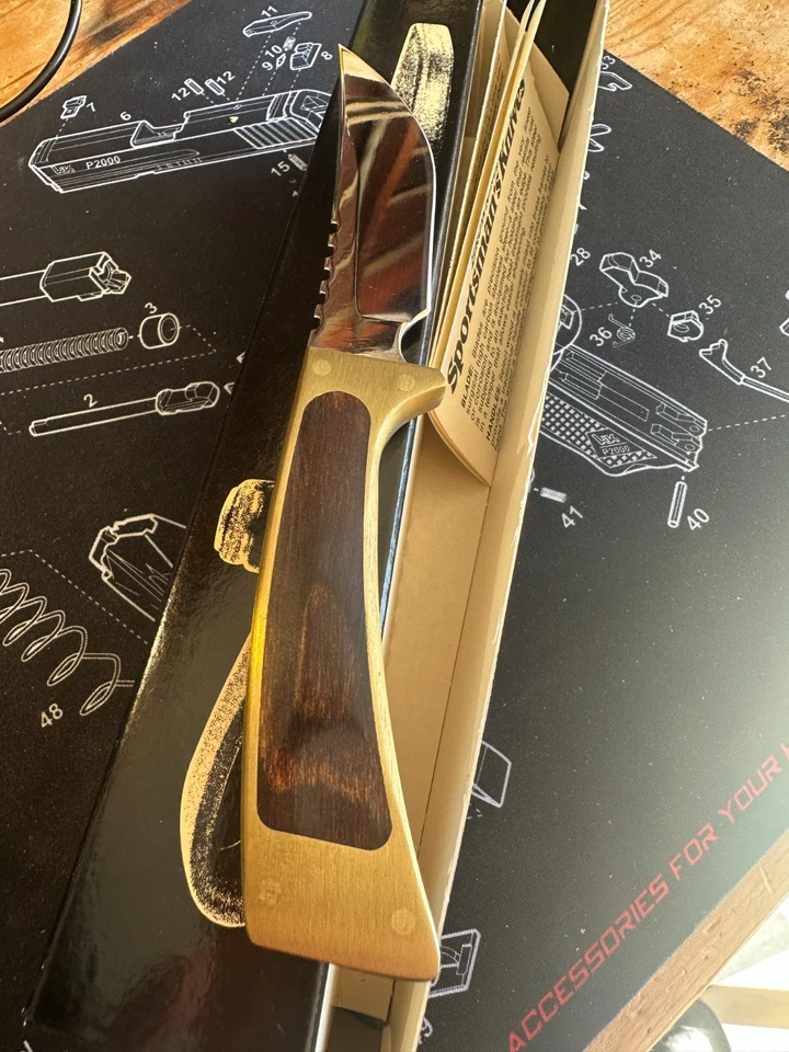 De Colección Browning EE. UU. Modelo 3018215 Hoja Fija Rastreador Skinner Hunter COMO NUEVO EN CAJA Foto 4 de 4