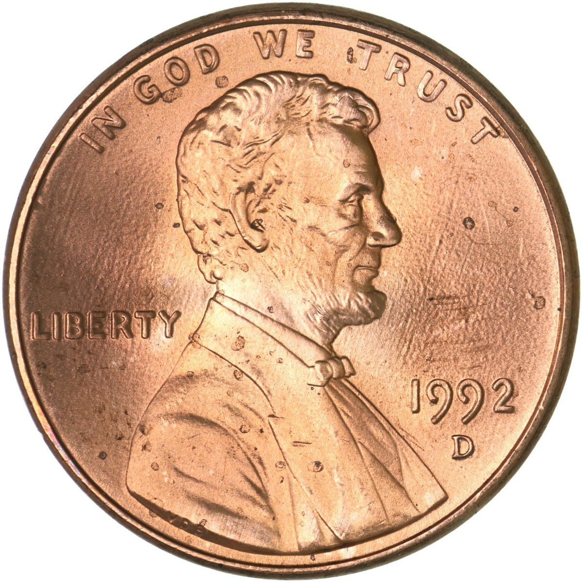 1992-D 1C RD リンカーン メモリアル 1セント 1992 D Lincoln Memorial