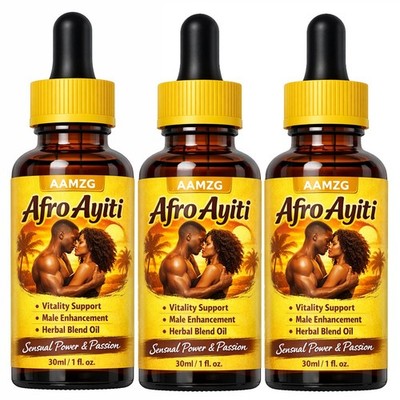 Afro Ayiti Oil Herbal Extract Men Enlarger Oil Support Male Vitality ( 3 Pack )