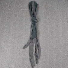 CHARLOTTE RUSSE WOMENS Y2K GRAY KNIT SCARF WITH SHEER TRIM 70×9