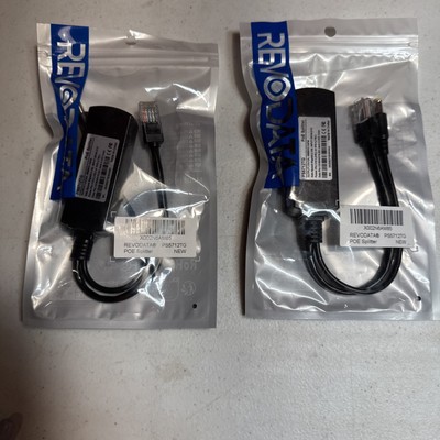 2 REVODATA Gigabit PoE Splitter 12V/2A DC 5.5*2.1mm Connector PS5712TG A184