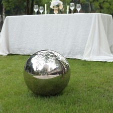 16" SILVER Stainless Steel Gazing Globe Reflective MIRROR BALL Party Decorations