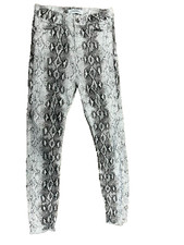 Zara Skinny Jeans Womens 4 Multicolor Cotton Snake Print 5-Pocket Design Zip Fly