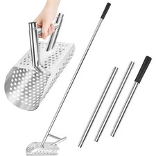 Sand Scoop for Metal Detecting - Heavy Duty Stainless Steel Beach Shovel With