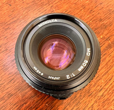 MINOLTA 50MM MD 1:2 49MM LENS VERY GOOD CONDITION 