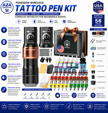 Tattoo Gun Kit Wireless Machine 7 Strokes 20 Pcs 2300mAh Batteries 20 Pcs Needle