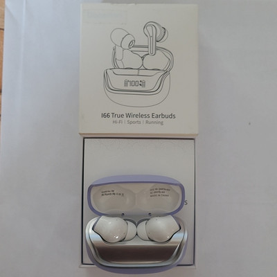 I66 True Wireless Earbuds TWS In-Ear Bluetooth Weiß/Lila mit Ladecase