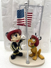 DISNEY MICKEY FIRE FIGHTER FIGURINE A HERO'S SALUTE MICKEY TO THE RESCUE COA