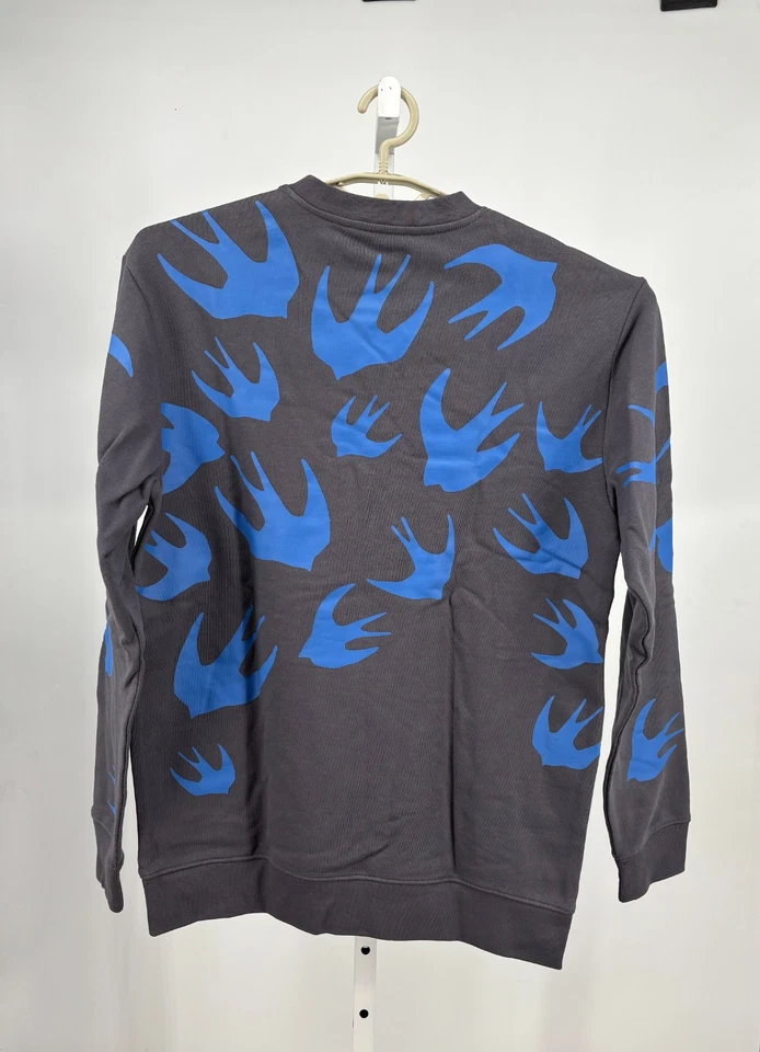 McQ Alexander Mcqueen Masculino Cinza Gola Redonda Estampa de Pardal Casual Novo sem etiquetas P - Imagem 2 de 4