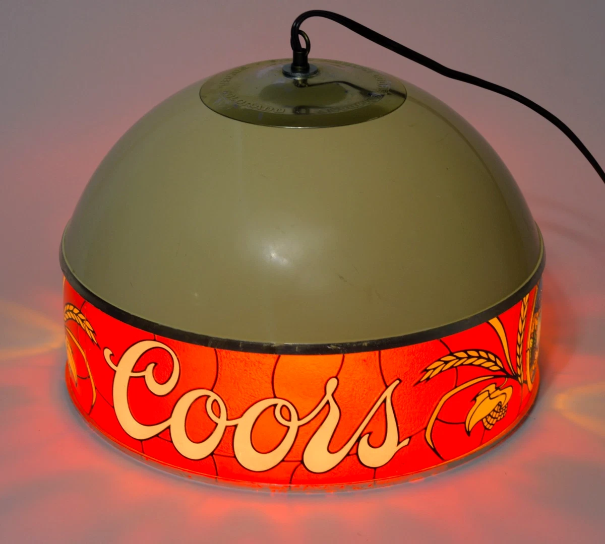 COORS Pool Table Light Indiana Collectible COORS Signs & Tins for