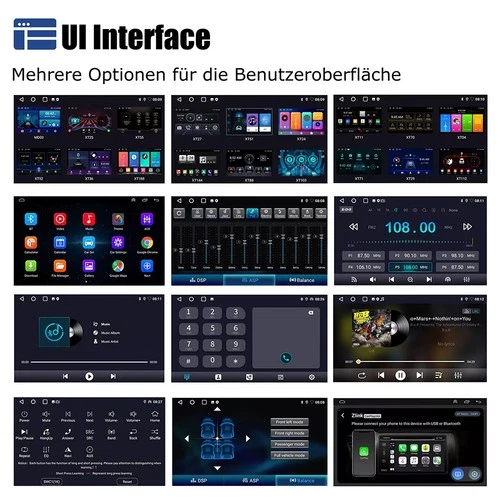 Per VW Golf 5 6 Plus Touran Caddy Jetta autoradio Android 14 Apple Carplay NAVI - Foto 16 di 22