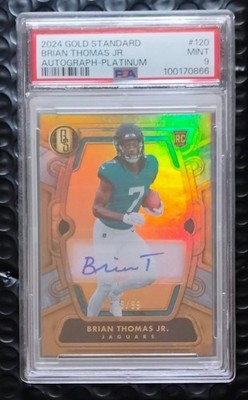 2024 Gold Standard - Brian Thomas Jr. /199 Autograph-Platinum Mint 9