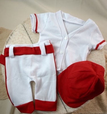 3 PC Newborn Future Pro Little Slugger Outfit - Great Photo Prop 0-1 Mo
