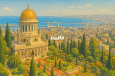 Haifa Coloured Pencil Art (AI GENERATED IMAGE)