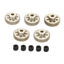 5Pcs 64DP Pinion Gear Set 41T 42T 43T 44T 45T for 3.175 mm Shaft Aluminium