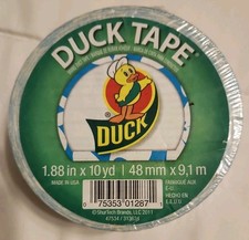 2 Duck Brand Duct Tape  Blue  White HIBISCUS FLOWERS  1.88 inches x 10 yards