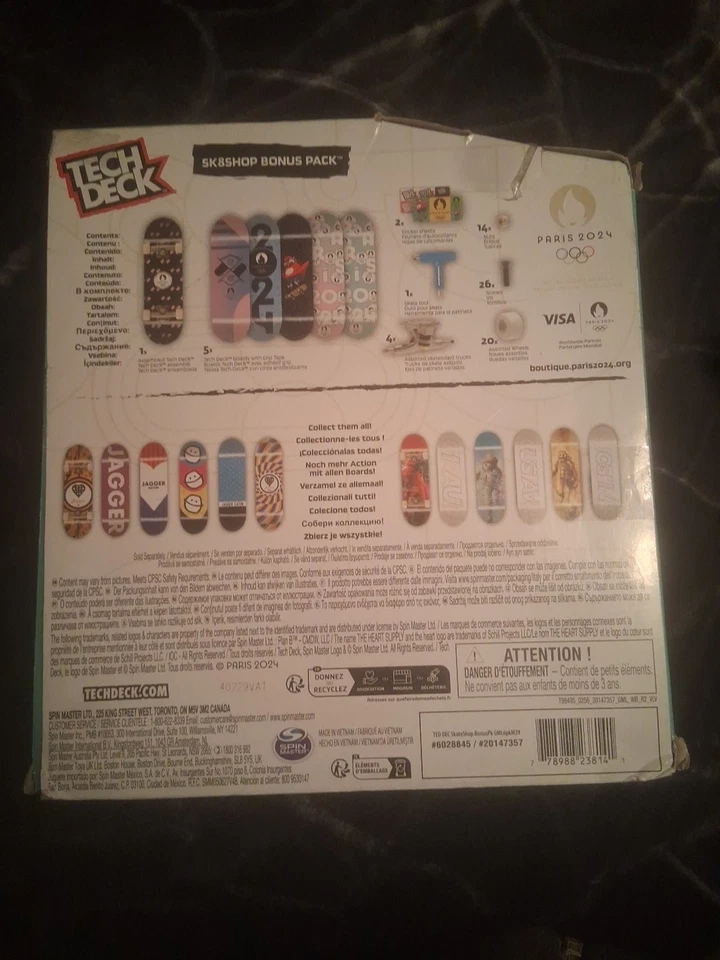 Tech Deck Finger Skateboards Sk8shop Bonus Pack París Juegos Olímpicos 2024 Nuevo Precintado Foto 2 de 4