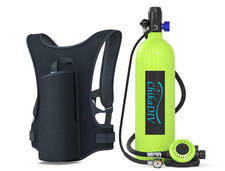 NOB ChikaDIV C700 1.9L Mini Scuba Portable Oxygen Tank Diving Snorkeling Green