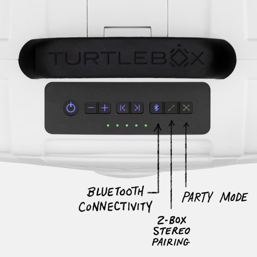 TurtleBox White Waterproof Bluetooth Gen 3 Outdoor Portable Speaker - Bild 8 von 10