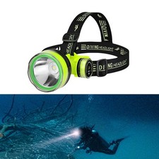 Lampe frontale de plongée LED rechargeable 500M étanche pour exploration sous-