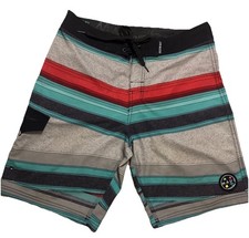Maui and Sons Men's Striped Board Shorts Size 32 Multicolor Surf Swim Trunks