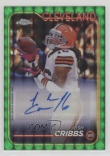 2024 Topps Chrome Green Geometric Refractor 7/99 Josh Cribbs #BA-JCR Auto 1b8c