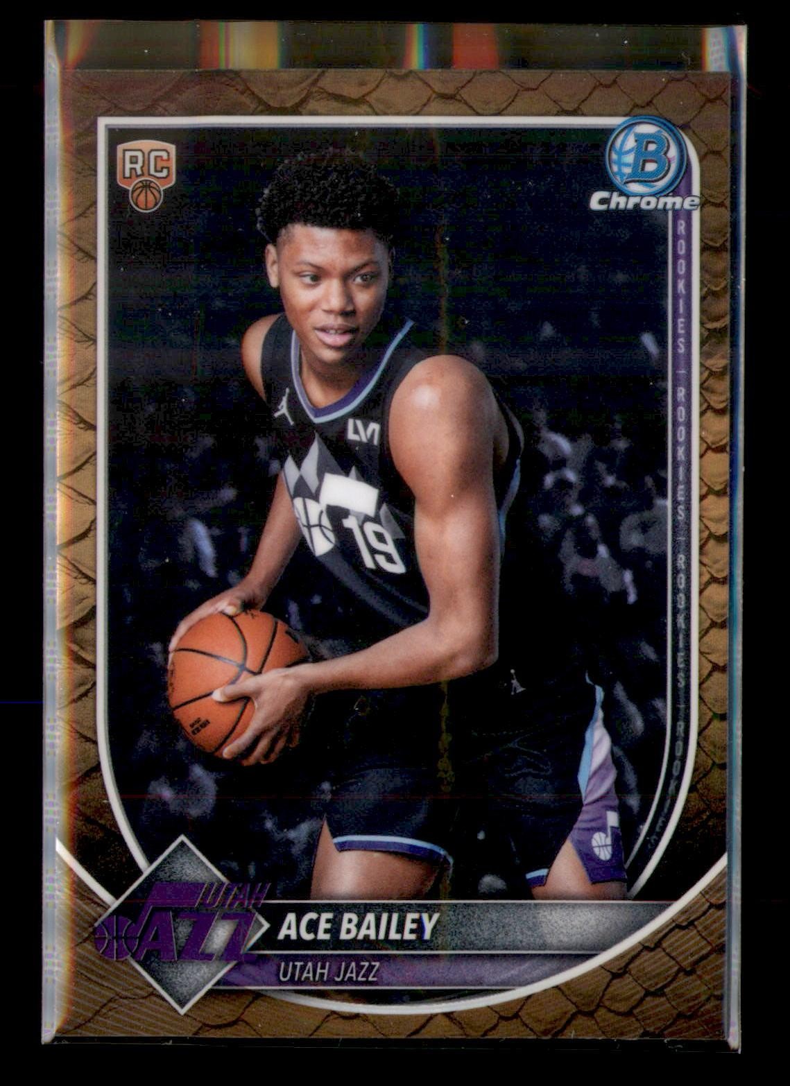 2025-26 Bowman Chrome #BCV-5 Ace Bailey Reptilian Rookie The BallCap Exec