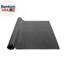 Diamond-plate Rubber Flooring Roll 3 Mm X 4 Ft X 10 Ft Garage Floor Mat Sbr E