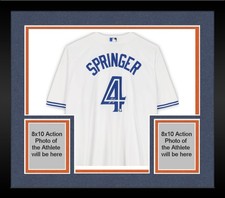 Framed George Springer Houston Astros Autographed White Nike Replica Jersey