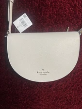 Kate Spade  luna Crescent Crossbody Pebbled Leather  Parchment NWT $329