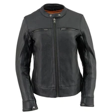 Milwaukee Leather Women's Black Premium Leather Cool-Tec Jacket